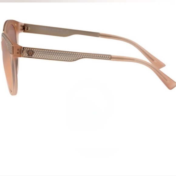 Versace Mirrored Blush/Rose Gold Cat Eye Sunglasses - Picture 6 of 11